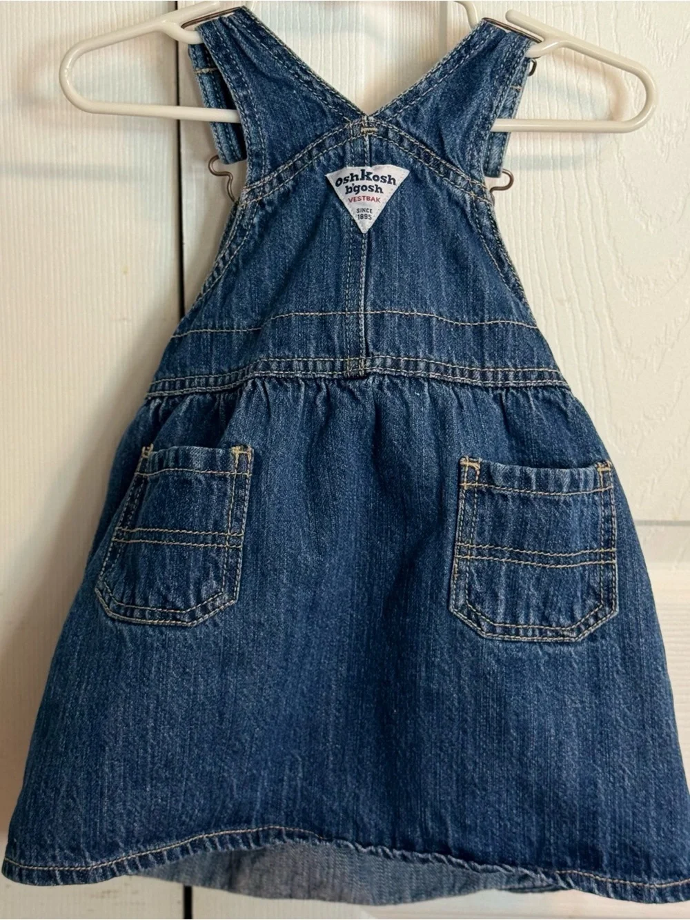 🌟 Vintage-Style OshKosh B'gosh Denim Overalls Dress